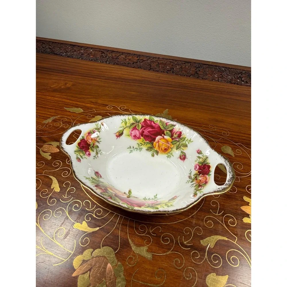 Vintage‎ Royal Albert Old Country Roses Ring Dish